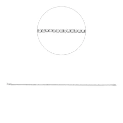 Armband aus 750 Gold Weißgold 134 Brillanten 0,63ct TW-SI B:1,1mm L:18cm