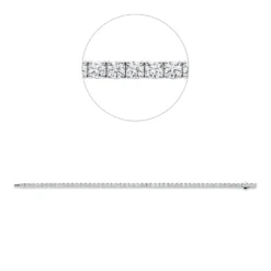 Armband aus 750 Gold Weißgold 54 Brillanten 5ct TW-SI L:18cm 4er-Krappe
