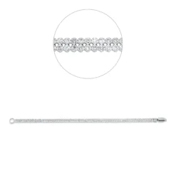 Armband aus 750 Gold Weißgold 164 Brillanten 3,56ct F-SI B:4mm L:17,8cm