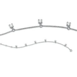 Armband aus 750 Gold Weißgold 6 Brillanten 0,57ct W-SI L:18cm
