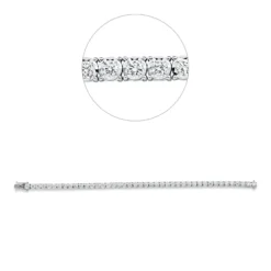 Armband aus 750 Gold Weißgold 43 Brillanten 3,4ct TW-VSI B:3,9mm L:18cm