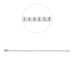 Armband aus 750 Gold Weißgold 54 Brillanten 3,1ct TW-SI L:17,8cm
