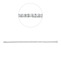 Armband aus 750 Gold Weißgold 64 Brillanten 4,1ct TW-VSI L:17cm
