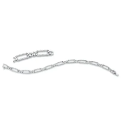 Armband aus 750 Gold Weißgold 180 Brillanten 1ct TW-SI B:5,1mm L:18cm
