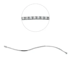 Armband aus 750 Gold Weißgold 21 Brillanten 0,34ct TW-SI B:2mm L:19cm