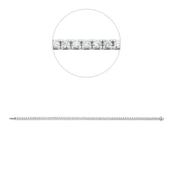 Armband aus 750 Gold Weißgold 67 Brillanten 2,5ct TW-SI B:2,5mm L:18cm 4er-Krappe