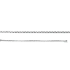Armband aus 750 Gold Weißgold 63 Brillanten 1,51ct TW-SI B:2,8mm L:18cm 4er-Krappe