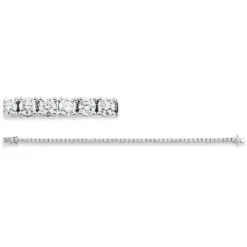Armband aus 750 Gold Weißgold 54 Brillanten 4,05ct TW-SI L:17,8cm