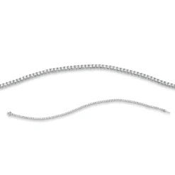 Armband aus 750 Gold Weißgold 91 Brillanten 2,05ct TW-SI B:2,5mm L:18cm 4er-Krappe