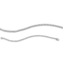 Armband aus 750 Gold Weißgold 54 Brillanten 1ct TW-SI B:3,2mm L:18cm Zarge