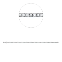 Armband aus 750 Gold Weißgold 65 Brillanten 3,06ct TW-SI L:18cm 4er-Krappe