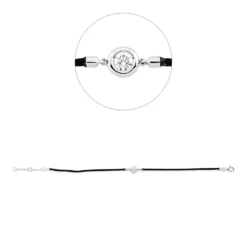 Armband aus 750 Gold Weißgold Brillant 0,23ct TW-SI L:17,8cm Zarge
