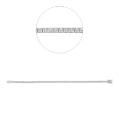 Armband aus 750 Gold Weißgold 82 Brillanten 1,31ct TW-SI L:18cm 4er-Krappe