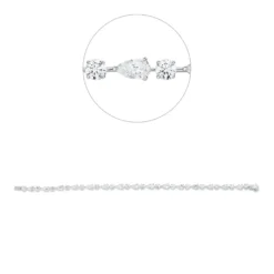 Armband aus 750 Gold Weißgold 32 Diamanten 5,97ct B:3,7mm L:17,8cm