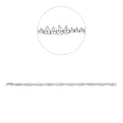 Armband aus 750 Gold Weißgold 70 Diamanten 4,88ct W-VSI/SI L:18cm