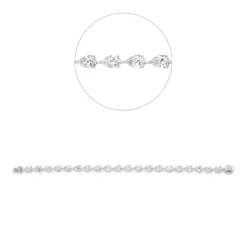 Armband aus 750 Gold Weißgold 24 Diamanten 10,69ct F-VSI L:17,8cm 3er-Krappe