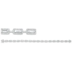 Armband aus 750 Gold Weißgold 323 Diamanten 2,61ct TW-SI L:18cm