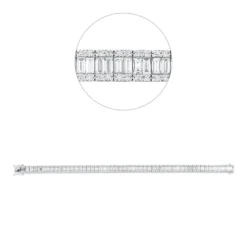 Armband aus 750 Gold Weißgold 311 Diamanten 6,51ct L:17,5cm