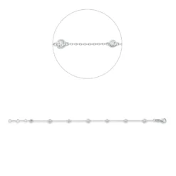 Armband aus 750 Gold Weißgold 65 Diamanten 0,6ct TW-SI B:4,3mm L:18cm