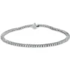 Armband aus 750 Gold Weißgold 88 Diamanten 2,3ct TW-SI B:2mm L:18cm 4er-Krappe