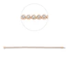 Armband aus 750 Gold weiß/rot 43 Brillanten 2,5ct TW-SI B:3,9mm L:18cm Zarge