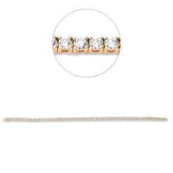 Armband aus 750 Gold weiß/rot 75 Brillanten 2,49ct TW-SI B:1,9mm L:17,8cm