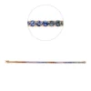 Armband aus 750 Gold weiß/rot 53 Saphire 7,42ct mehrfarbig L:17,2cm
