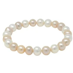 Armband aus Perlen, multicolor, weiß-rosa-lila, Perlenarmband, Damen