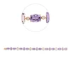 Armband aus 750 Rotgold 19 Amethyste 15,1ct lila 19 Brillanten 0,33ct TW-SI
