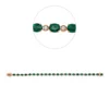 Armband aus 750 Rotgold 23 Smaragde 6,57ct grün 23 Brillanten 0,47ct F-SI