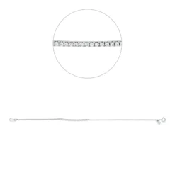 Armband aus 750 Weißgold 25 Brillanten 0,15ct TW-PI B:34,2mm L:17,8cm