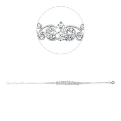 Armband aus 750 Weißgold 42 Brillanten 0,26ct TW-SI/PI B:38,8mm L:18cm