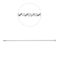 Armband aus 750 Weißgold 38 Brillanten 1,99ct TW-SI B:2,7mm L:18,5cm