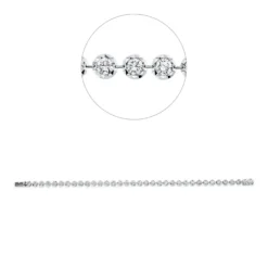 Armband aus 585 Weißgold 35 Brillanten 3,59ct TW-SI B:450mm L:17,8cm