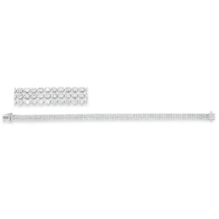 Armband aus 750 Weißgold 178 Brillanten 2,63ct TW-SI B:3,2mm L:17,8cm
