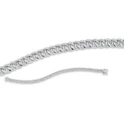 Armband aus 750 Weißgold 504 Brillanten 1,44ct TW-SI B:4,9mm L:16,5cm