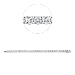 Armband aus 750 Weißgold 35 Brillanten 17,59ct TW-VSI B:5,1mm L:18cm 4er-Krappe