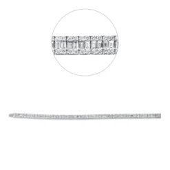 Armband aus 750 Weißgold 550 Diamanten 5,57ct F-VSI B:4,9mm L:17,3cm