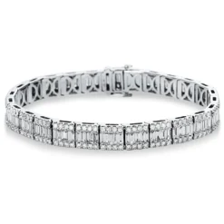 Armband aus 750 Weißgold 344 Diamanten 8,01ct TW-SI B:7,5mm L:17,5cm