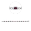 Armband aus 750 Weißgold 12 Rubine 3,76ct rot 240 Brillanten 2,24ct F-VSI