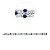 Armband aus 750 Weißgold 26 Saphire 6,47ct blau 118 Brillanten 4,32ct TW-VSI/SI