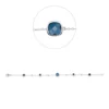 Armband aus 750 Weißgold 5 Topase 2,18ct London Blue 4 Brillanten 0,06ct TW-SI