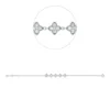 Armband 5 Blumen aus 750 Weißgold 25 Brillanten 0,59ct W-SI B:6,3mm L:17,5cm