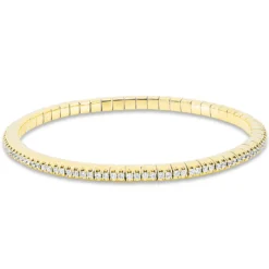 Armband Flex-Band aus 750 Gelbgold 114 Brillanten 1,5ct TW-SI B:3,6mm L:18cm