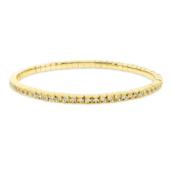 Armband Flex-Band aus 750 Gold Gelbgold 65 Brillanten 1ct TW-SI L:18cm