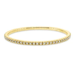 Armband Flex-Band aus 750 Gold Gelbgold 66 Brillanten 1,28ct TW-SI B:2,8mm