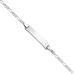 Armband für Kinder, Figaroarmband schlicht, aus 925 Silber, 14-16cm