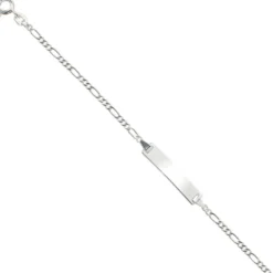 Armband für Kinder, Figaroarmband schlicht, aus 925 Silber, 14-16cm