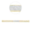 Armband 750 Gelbgold 120 Diamanten Prinzess-Schliff 3,51ct F-VSI B:9,7mm L:17,8cm