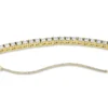 Armband 750 Gold gelb/weiß 72 Diamanten Prinzess-Schliff 2,93ct TW-VSI L:17,8cm